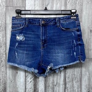 Pistola Cutoff Denim Shorts [895]